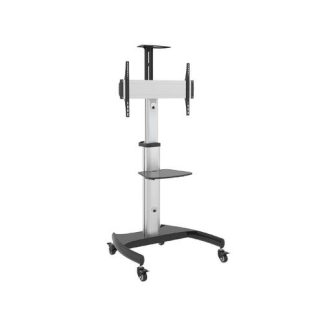 Stand TV profesional din aluminiu, 32 - 70 inch, reglabil pe roti, maxim 50kg , VESA maxim 600x400