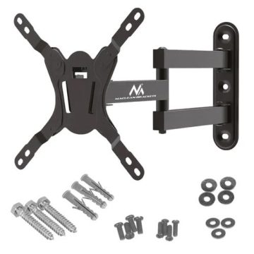 Suport Perete Maclean MC-418, 23inch - 43inch, 30 kg, ajustabil (Negru)