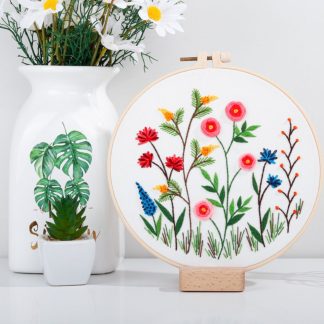 Kit Broderie DIY, cu flori, Incantare