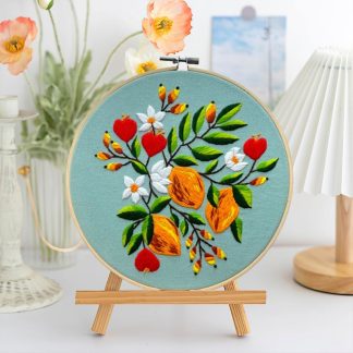 Kit Broderie DIY, Simfonie de flori culori