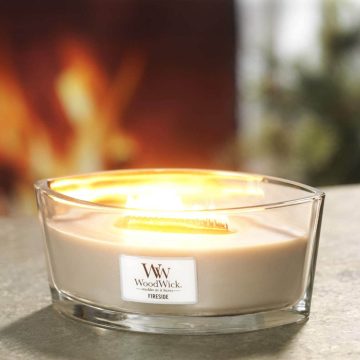 Lumanare parfumata Woodwick ellipse fireside