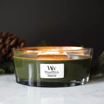 Lumanare parfumata Woodwick ellipse frasier fir