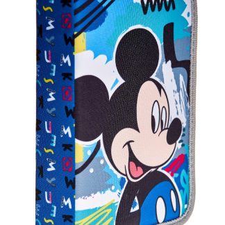 Penar cu 1 fermoar si 2 flapsuri, echipat,  32 piese Mickey Mouse