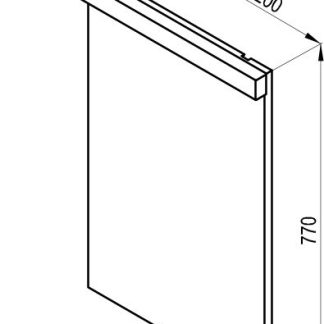 Oglinda cu iluminare LED integrata în designul liniei mobilierului Natural. Ravak 120xH77 cm alb lucios ( stoc bucegi )