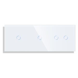 Panou Intrerupator Simplu + Simplu + Dublu cu Touch din Sticla LUXION