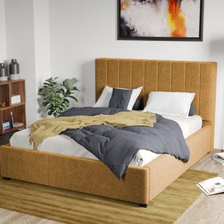 Pat Tapitat Adam cu somiera fixa Galben - Eden 11 140x200