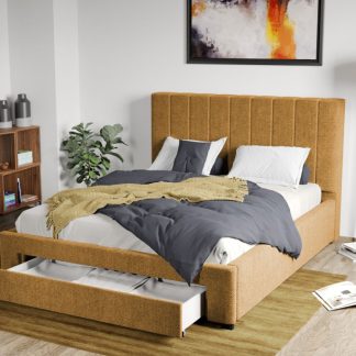 Pat Tapitat Adam cu somiera si sertar Galben - Eden 11