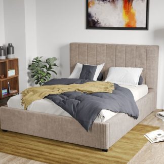 Pat Tapitat Adam cu somiera fixa Bej - Poso 02 140x200