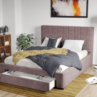 Pat Tapitat Adam cu somiera si sertar Roz - Poso 27