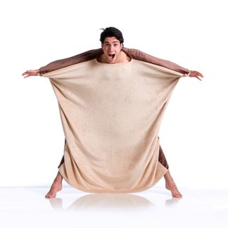 Patura cu maneci Double Sided, Cozy Brownie, 240g mp