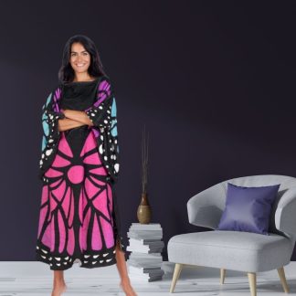 Patura cu maneci, Fluture rosu fermecat, 240g mp