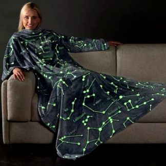 Patura cu maneci si buzunar, Iluminata, Constelatii, 240g mp