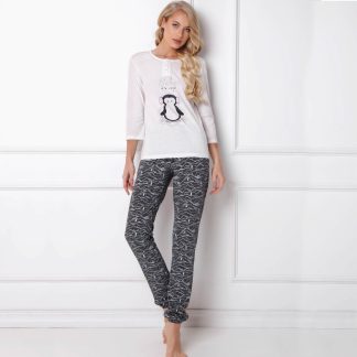 Pijamale dama Peggy Arctic 2 piese, pantaloni lungi