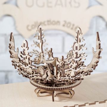 Puzzle 3D Floare din Lemn Ugears
