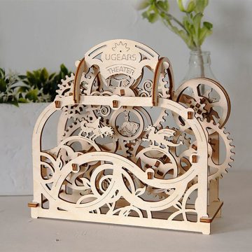 Puzzle 3D Teatru Mecanic din Lemn Ugears