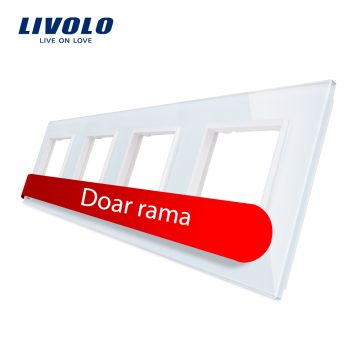 Rama priza cvadrupla Livolo din sticla