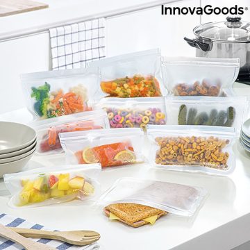 Set 10  pungi reutilizabile, ecologice, lavabile, cu ziplock
