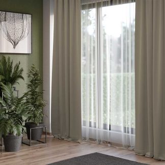 Set 2 draperii Bej / Cappuccino