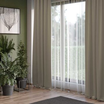 Set 2 draperii Bej / Cappuccino