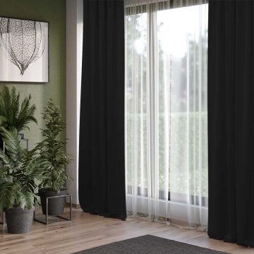 Set 2 draperii Negru