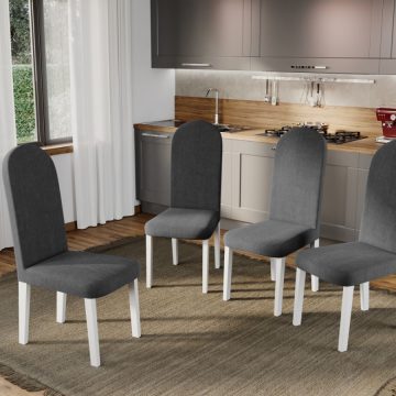 Set 4 Scaune Grand Gri Inchis