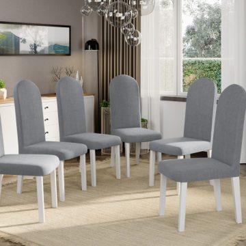 Set 6 Scaune Grand Gri Deschis