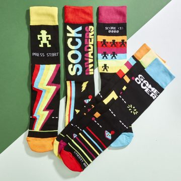 Set 6 sosete colorate Fun-Tastic Sock Invaders