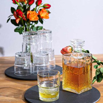Set cadou decantor Sticla cu sase pahare Novec