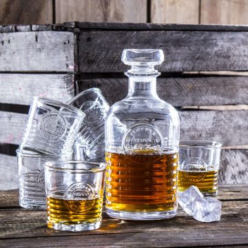 Set cadou decantor Sticla cu sase pahare Officina