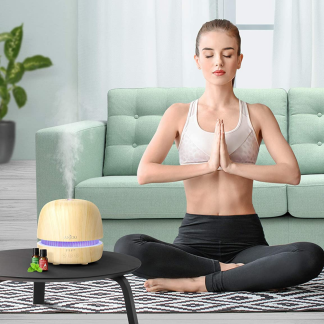 Set cadou Difuzor aromaterapie cu 8 uleiuri esentiale pure