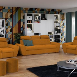 Set Canapea si Fotolii Barini Portocaliu