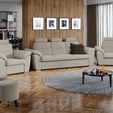 Set Canapea si Fotolii Biano Crem