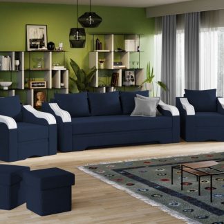 Set Canapea si Fotolii Julia Albastru