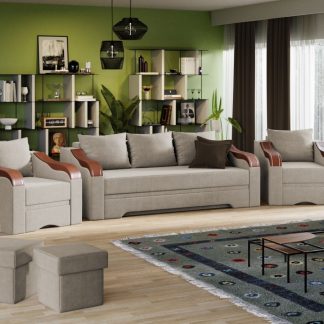 Set Canapea si Fotolii Julia Crem