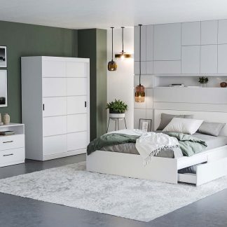 Set Mobila Dormitor Nordis Alb C01