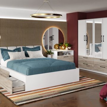 Set Mobila Dormitor Relax C22 tapitat / oglinda