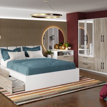 Set Mobila Dormitor Relax C23 tapitat / oglinda