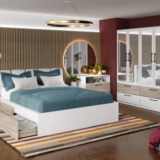 Set Mobila Dormitor Relax C24 tapitat / oglinda