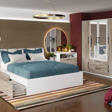 Set Mobila Dormitor Relax C27 tapitat / oglinda
