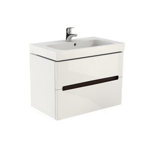 Set mobilier cu 2 sertare si lavoar 60 cm alb Kolo Modo ( stoc bucegi )