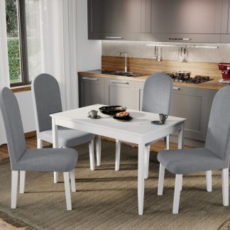 Set Masa Grand Alba + 4 Scaune Grand Gri Deschis