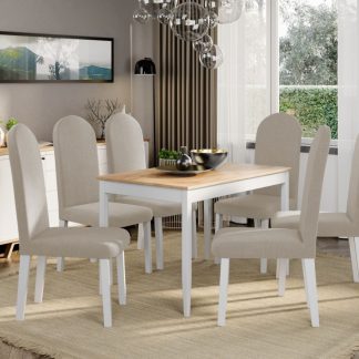 Set Masa Grand Stejar + 6 Scaune Grand Crem