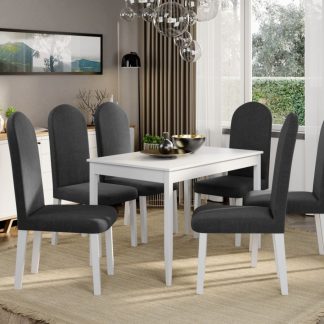 Set Masa Grand Alba + 6 Scaune Grand Gri Inchis