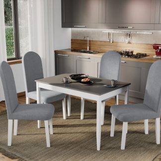 Set Masa Grand Gri + 4 Scaune Grand Gri Deschis