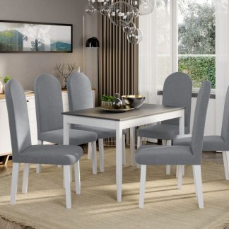 Set Masa Grand Gri + 6 Scaune Grand Gri Deschis