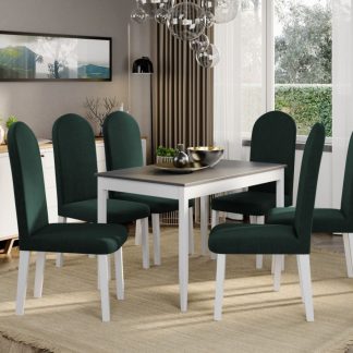 Set Masa Grand Gri + 6 Scaune Grand Verde