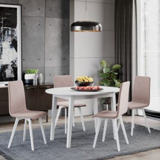 Set Masa Extensibila si 4 scaune Rosa Crem