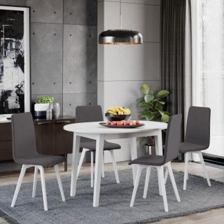Set Masa Extensibila si 4 scaune Rosa Gri Inchis