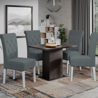 Set Masa Smart Wenghe + 4 Scaune Oslo Castel 91