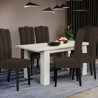 Set Masa Venetia extensibila + 6 Scaune Wog Vardo 43